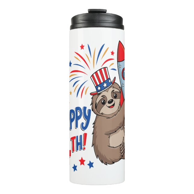 Termo Sloth Happy 4Rocket Fireworks Estados Unidos (Anverso)