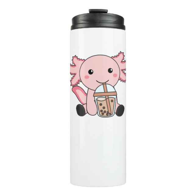Termo Snaxolotl Axolotl Bubble Tea Amantes de los dulces (Anverso)
