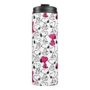 Termo Snoopy Black & Magenta Pattern
