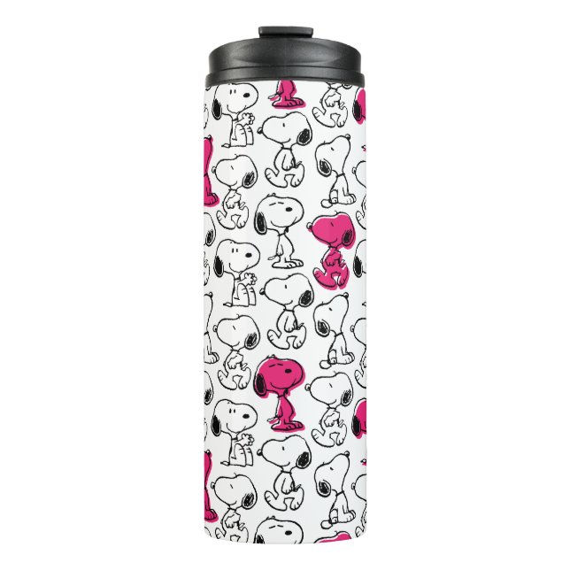Termo Snoopy Black & Magenta Pattern (Anverso)