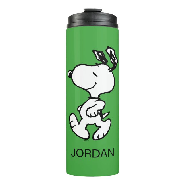 Termo Snoopy So Sweet Flower Pattern | Añadir su nombre (Anverso)