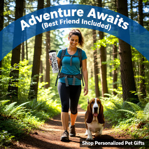 Termo Snooze floral a escala de grises de Basset Hound