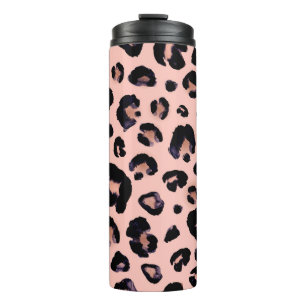 Termo Snow Leopard gris negro beige fondo sin costuras.