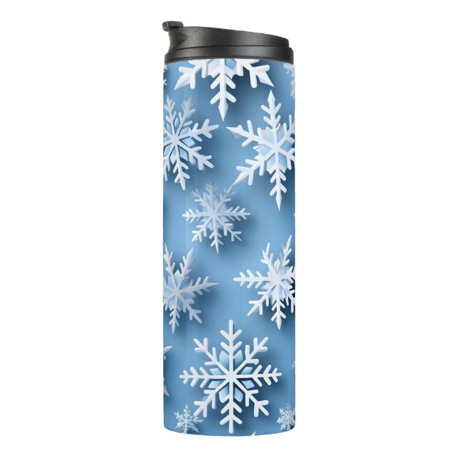 Termo Snowflakes Blue Winter (Rotado hacia la derecha)