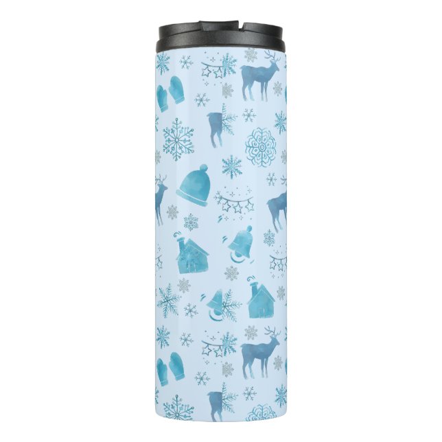 Termo Snowflakes, Reindeer & Elegant Holiday Design (Reverso)