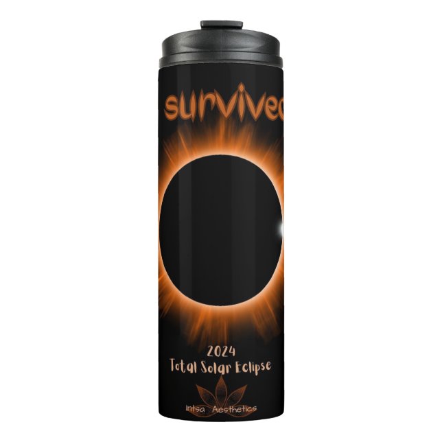 Termo Sobreviví Al Tumbler Termal Del Eclipse Solar 2024 (Anverso)