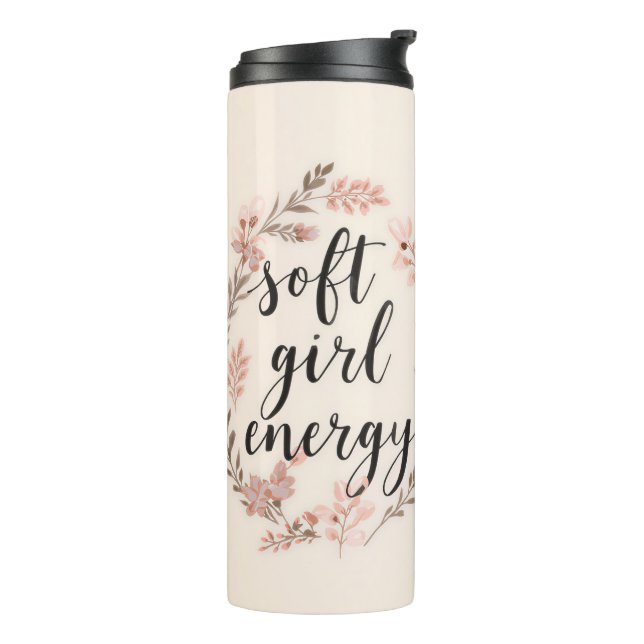 Termo Soft Girl Energy Cute Girly Floral (Rotado hacia la izquierda)