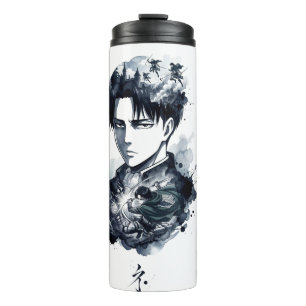 Termo Soldado de Tinta Azul Retrato Térmico Tumbler