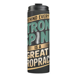 Termo Sólida espina dorsal Gran Chiropractor Diseño Cita