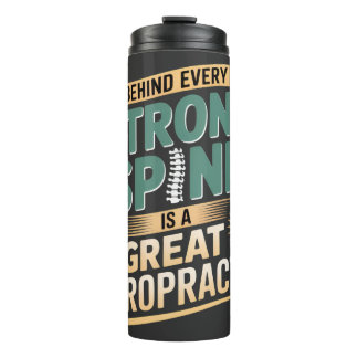 Termo Sólida espina dorsal Gran Chiropractor Diseño Cita