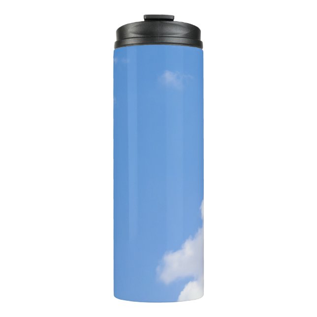 Termo Solitary Bird Soaring Through Bright Blue Sky with (Anverso)