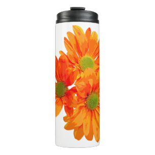 Termo Solo 3 flores de Gerbera + tu fondo e ideas