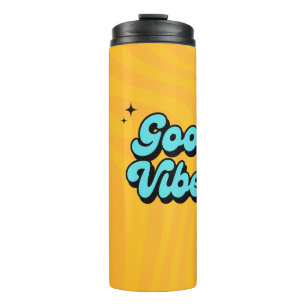 Termo Sólo buenas vibraciones - Diseño de mug de tipogra