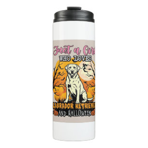 Termo Solo Chica Que Ama Labrador Retriever Halloween M