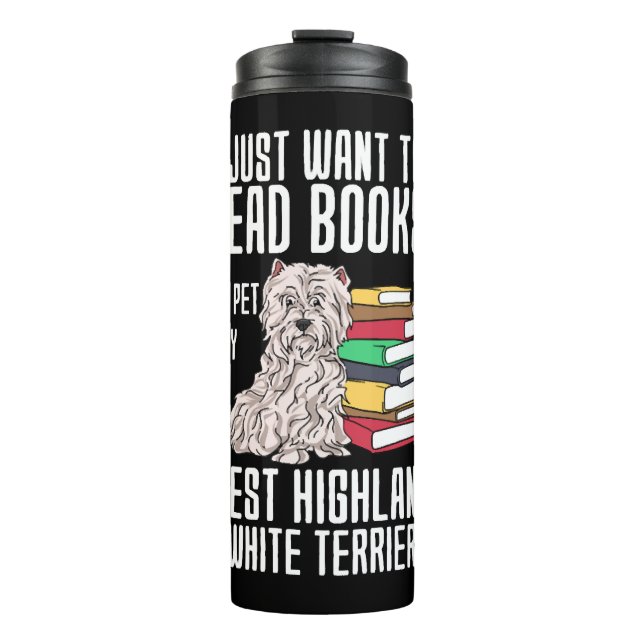 Termo Solo Quiero Leer Libros Y Mascotas De Mi Altiplano (Anverso)