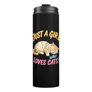 Termo Sólo Un Chica Al Que Le Encanta Los Gatos Cute Kit