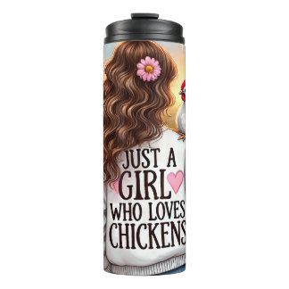 Termo Sólo un Chica que ama a los pollos