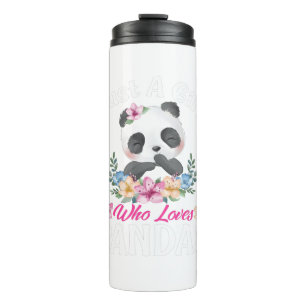 Termo Solo un Chica que ama a Pandas Cute Panda T-Shirt.
