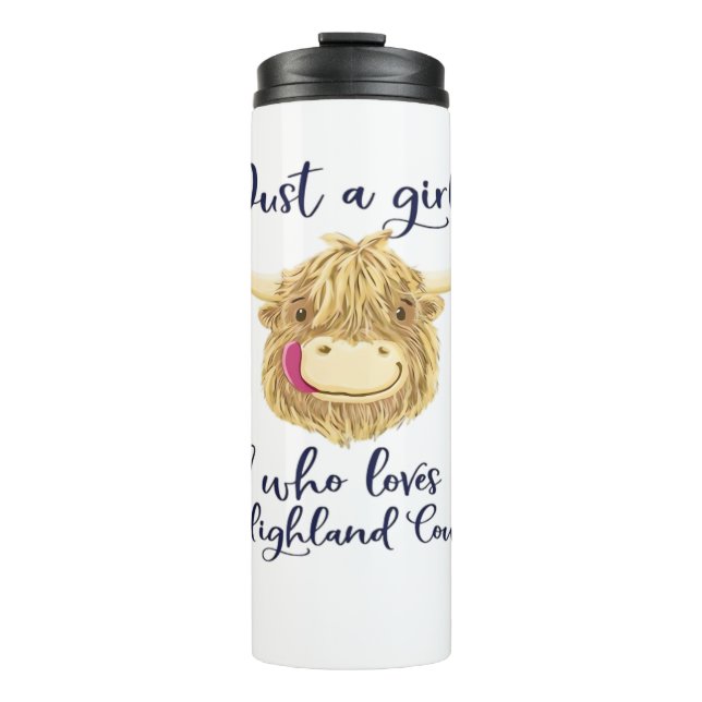 Termo Sólo un Chica que ama la clase escocesa de vacas d (Anverso)
