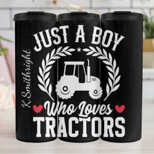 Termo Solo un chico que ama a los tractores