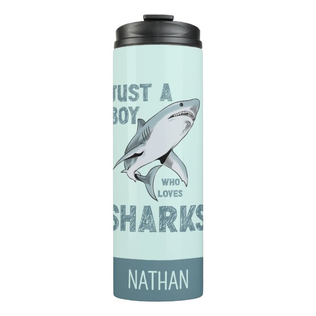 Termo Solo un chico que ama a Shark Shark Lover (Anverso)