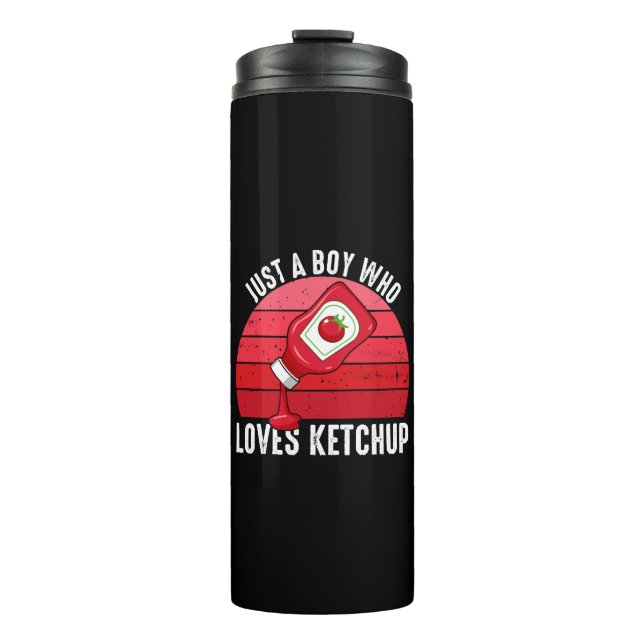 Termo Solo un chico que ama la salsa de tomate (Anverso)