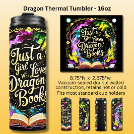 Termo Sólo una chica que ama los libros de dragones