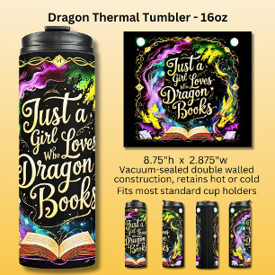 Termo Sólo una chica que ama los libros de dragones