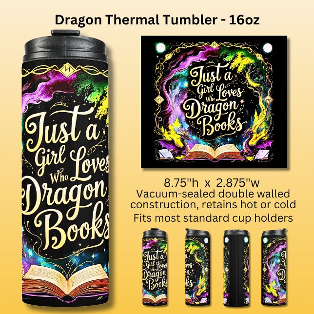 Termo Sólo una chica que ama los libros de dragones (Subido por el creador)