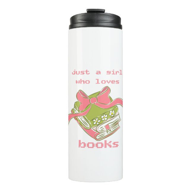 Termo Sólo una chica que ama los libros | Libro de coque (Anverso)