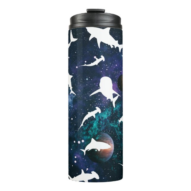 Termo Sombra blanca de tiburón en el espacio de la galax (Anverso)