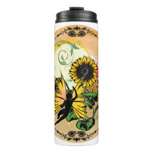 Termo Sombra de girasol Hada y Gato Cósmico