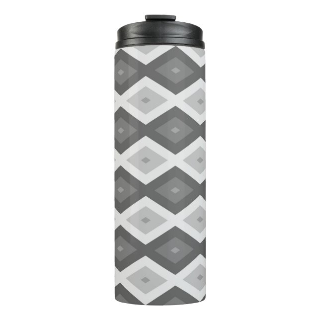 Termo Sombras de patrón de diamante gris (Anverso)