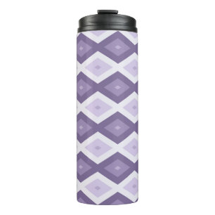 Termo Sombras del patrón de diamantes de lavanda