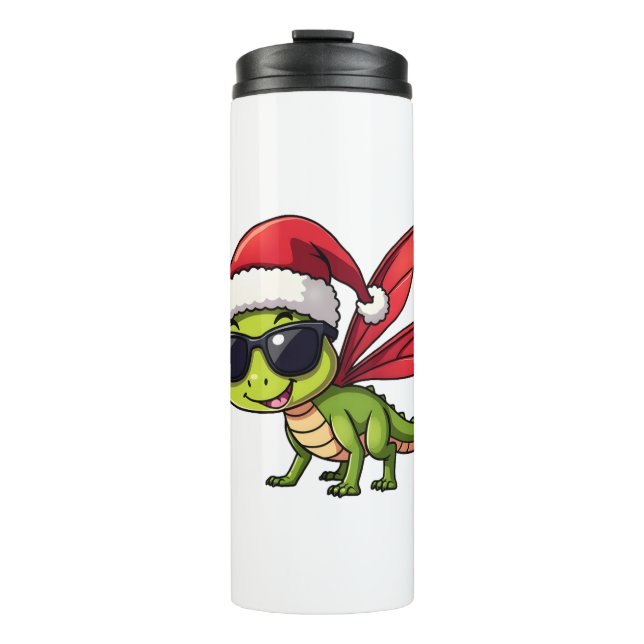 Termo Sombrero de Santa libélula de Navidad divertido Xm (Anverso)