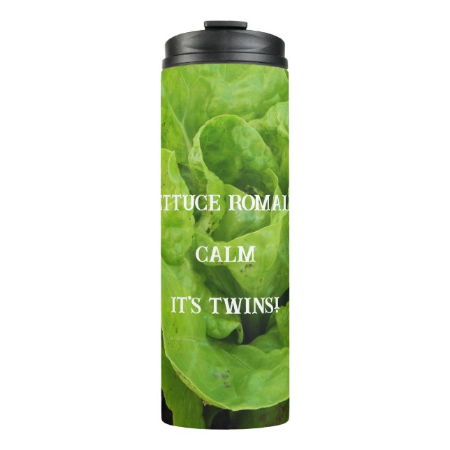Termo Son gemelos lechuga romaní calma (Anverso)