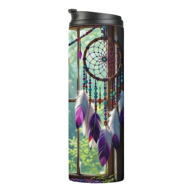 Termo Soñador Boho Púrpura en Ventana (Rotado hacia la derecha)