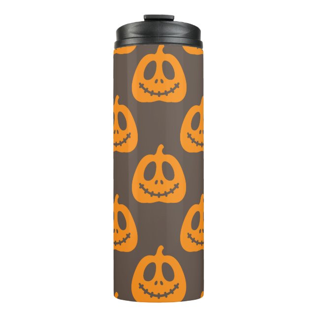 Termo Sonrisa divertida de calabaza que da miedo al tumb (Anverso)