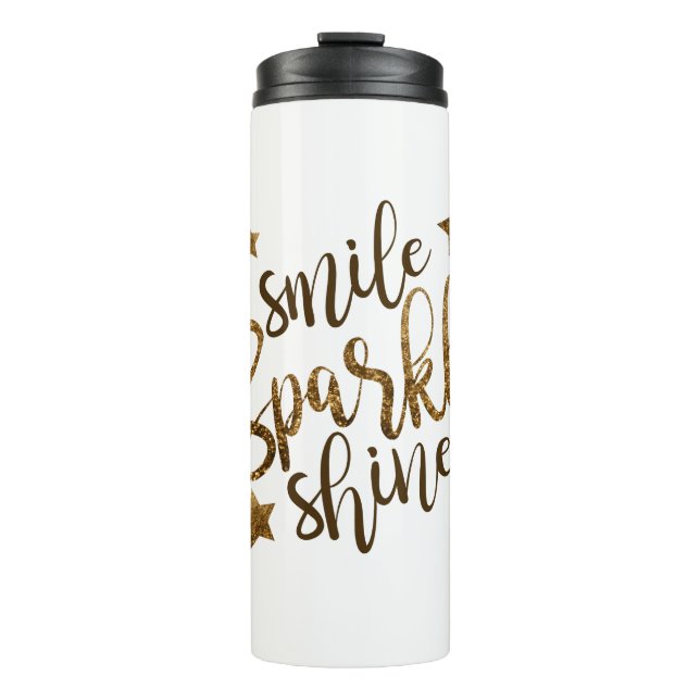 Termo Sonrisa Sparkle Shine Travel Mug Insultado Mug (Anverso)