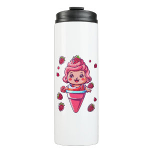 Termo Sorbete de frambuesa Kawaii
