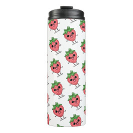 Termo Soy Berry Happy lindo kawaii fresa saltando