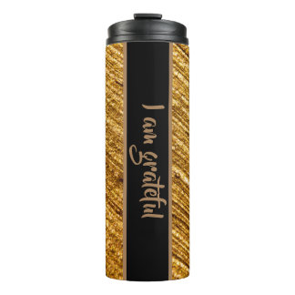 Termo Soy Tumbler Térmico Diseño Dorado Marrón Agradecid
