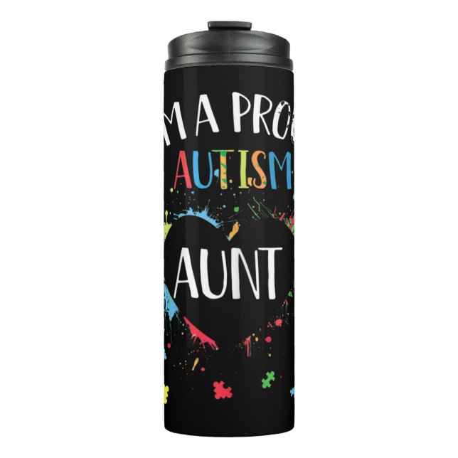 Termo Soy un orgulloso autismo con camiseta de concienti (Anverso)