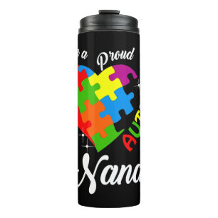 Termo Soy un orgulloso autismo disfraz de Nana con color