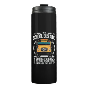 Termo Soy una ayudante de autobús escolar divertido de v
