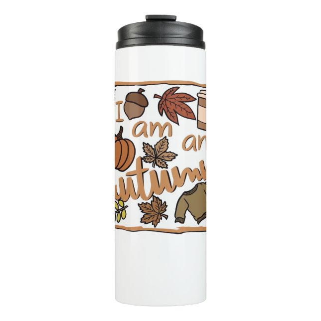 Termo Soy una camiseta clásica de otoño (Anverso)