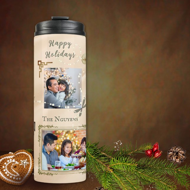 Termo Sparkly 6 Navidades Collage de fotos Gold & Peach (Subido por el creador)