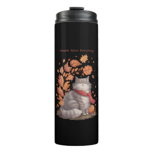 Termo Spice de calabaza todo el otoño - Gato amante A