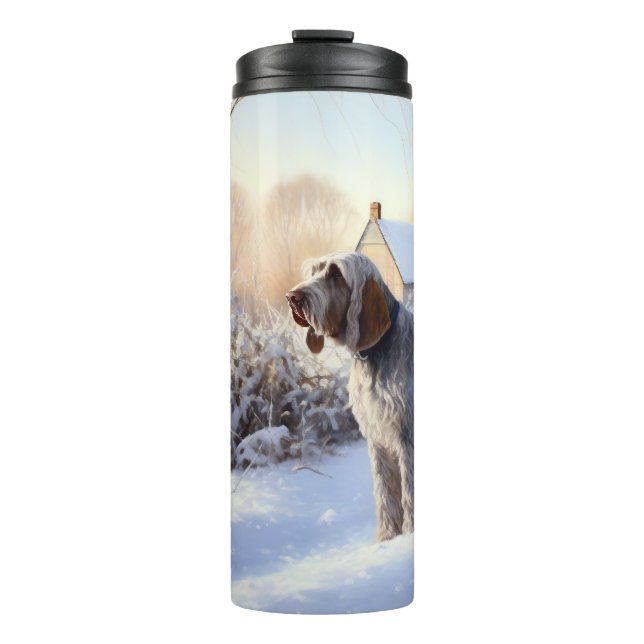 Termo Spinone Italiano Deja que nieve Navidad (Anverso)