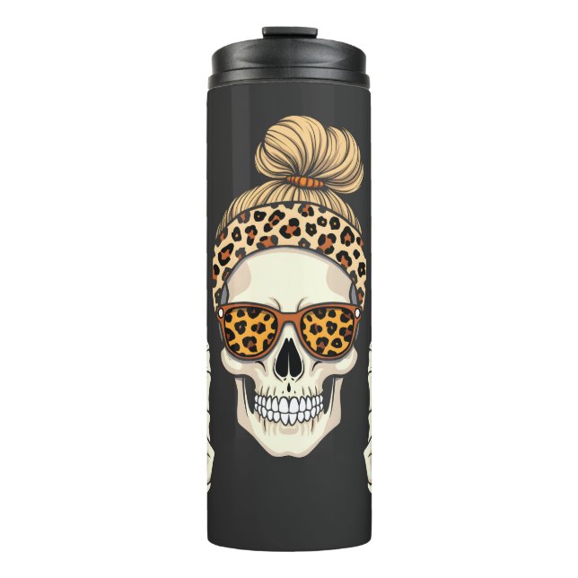 Termo Spookon Skeleton Skull Leopard Halloween Mom (Anverso)